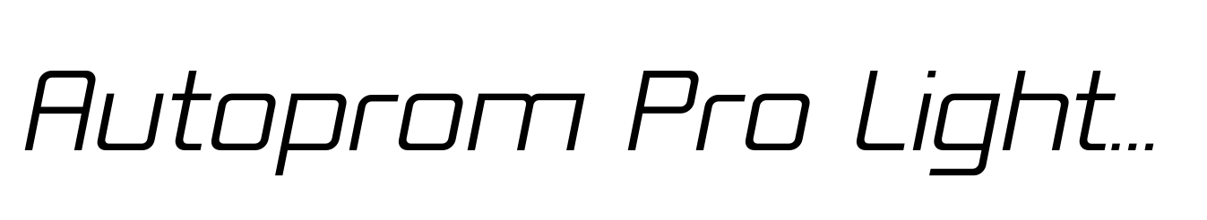 Autoprom Pro Light Italic